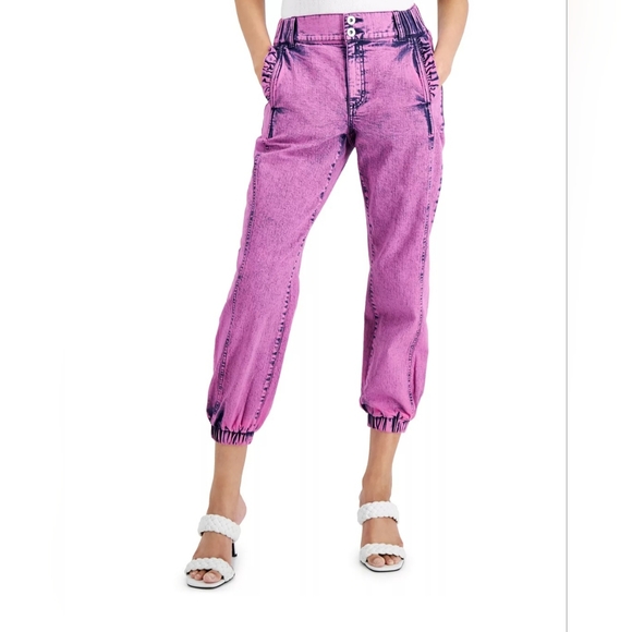 INC International Concepts Denim - INC International Concepts Pink Washed Ankle Jeans